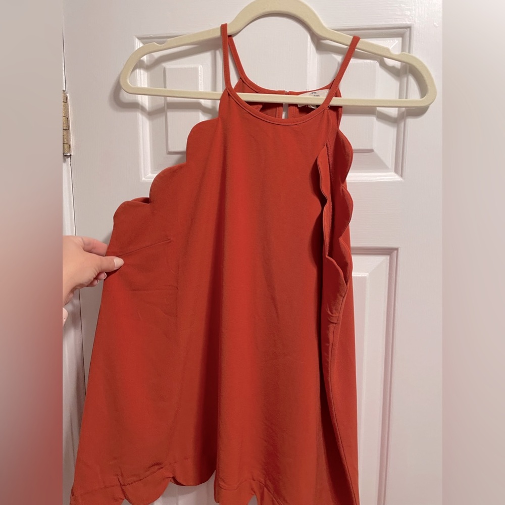 Orange Tank Top with Ruffles!